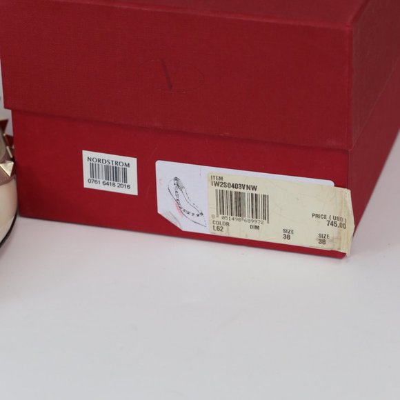 My Valentino Cream Spiked Flats - Picture 10 of 12